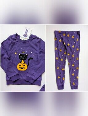 [2/$25] Indigo Kids Halloween 2-piece PJ Set | 4-5 Years | Black Cat | Wonder Co